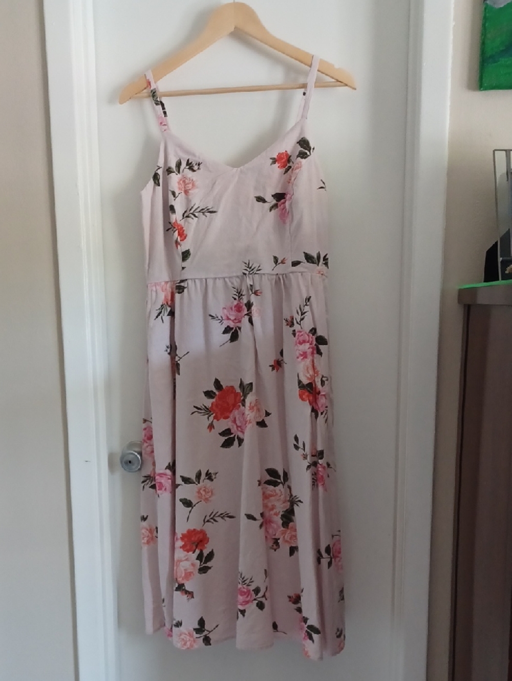 Old Navy Pink Floral Smocked Cami Summer Dress